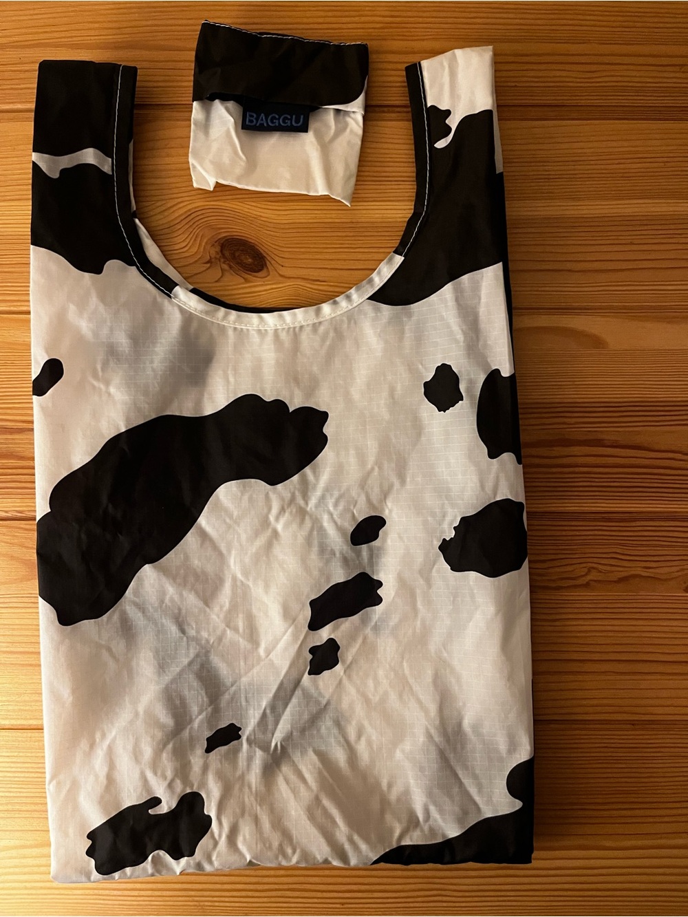 Baby BAGGU in Black & White Cow Print